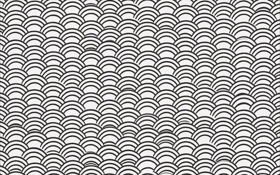 Traditional Japanese Seigaiha Wave Pattern Loop