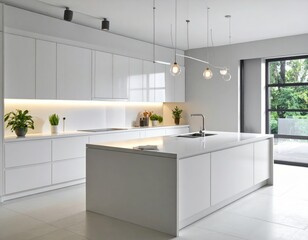 Under-lit countertop look with soft kitchen diffusion white