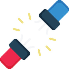 Red and Blue Seatbelt Buckle Disconnected with Yellow Sparkles Isolated on Transparent Background symbolizing Safety Failure or Danger