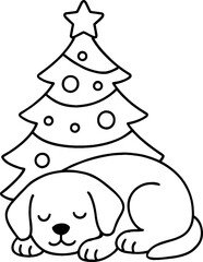 Christmas themed dog animals