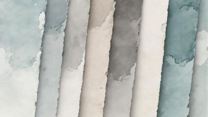 Abstract, textured, watercolor paper strips in soft, muted tones, forming a diagonal pattern