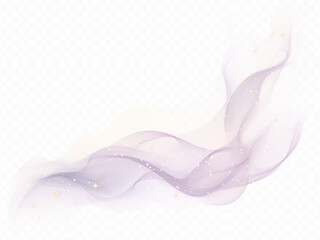 紫色の煙のような柔らかい布のような抽象的な波