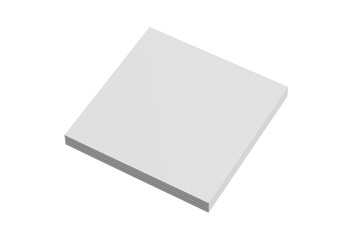 Square Magazine White Blank 3D Rendering Transparent Mockup PNG