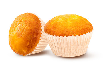 Close up. Cupcake isolated on white background.