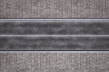 アスファルトの車道の背景素材