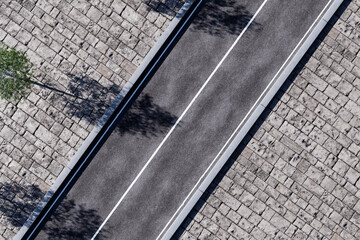 アスファルトの車道の背景素材