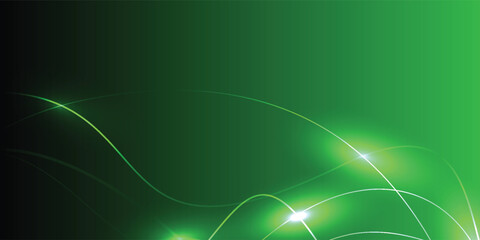 Minimalist Green Luxury Abstract Background with Elegant Waves and Light. green background