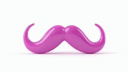 Pink Mustache - A Playful and Vibrant Design Element.