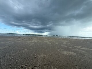 storm over the sea