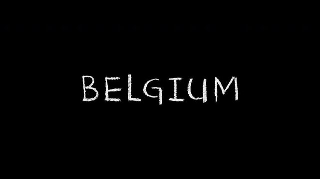 Belgium and belgian franc currency symbols appearing on black background