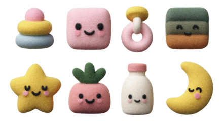 Soft and Cute Plush Toys for Baby Room Decor with Colorful Designs and Shapes