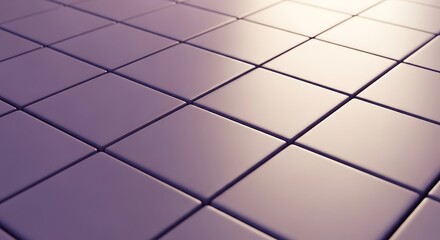 Lavender tiled surface with a grid pattern and soft gradient light