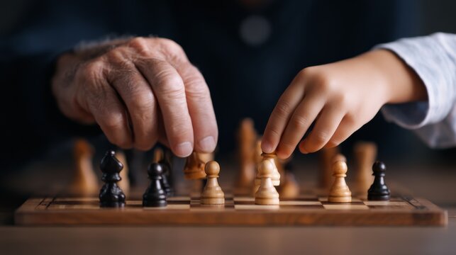 Person’s hand, hope, guidance, support, faith, trust, giving, Intergenerational Chess Match: Symbolic Knowledge Transfer through the Hands of Elder and Youth