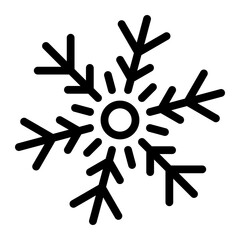 snowflake line icon
