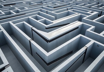 Obraz premium Abstract architecture labyrinth structure showcases complex architectural design
