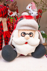 cute Christmas Santa Claus at vertical composition