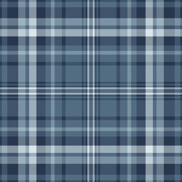 Classic blue plaid pattern. Seamless texture, ideal for backgrounds, apparel, or textile designs. Represents tradition, comfort, and timeless style. Versatile backdrop.
