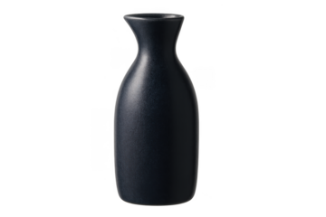 Black ceramic Japanese sake tokkuri bottle