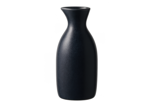 Black ceramic Japanese sake tokkuri bottle