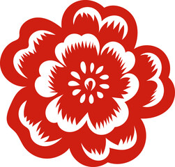 Chinese New Year 2026, the year of the Horse, red and gold line art characters, simple hand-drawn Asian elements with craft (Chinese translation: Happy Chinese New Year 2026, year of the Horse)