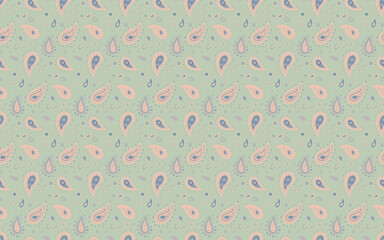 Elegance cover with wallpaper romance. Page shirt on modern seamless pattern. Flowery droplet at paisley wear.