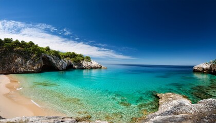 Fototapeta premium Beach Cove With Clear Water