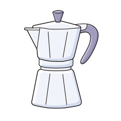 Moka pot illustration 