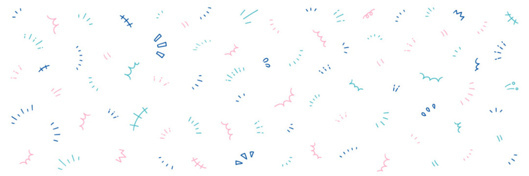 手書きの飾り素材のベクターイラストセット