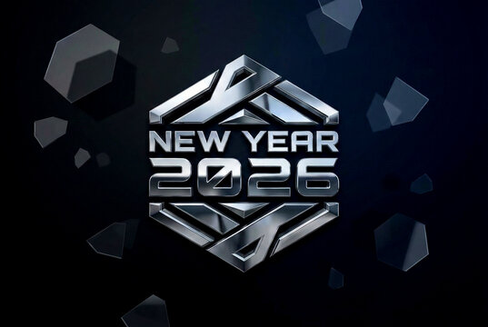 New Year 2026 Celebration: An artistic celebration for the coming new year of 2026. This artistic image design that exudes anticipation and optimism for the upcoming year
