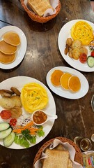 breakfast with fried eggs