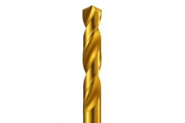 Gold titanium nitride twist drill bit for drilling