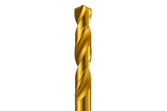 Gold titanium nitride twist drill bit for drilling