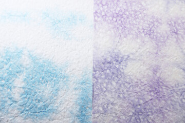 和紙の背景_水色と紫