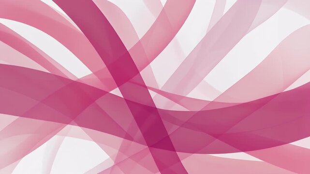 Abstract magenta and pink transparency waves moving softly on white background like smoke or veil.