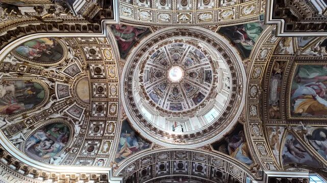 Dome of Madonna dei Monti church in Rome, Italy