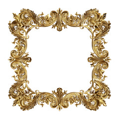 Ornate golden frame suitable for elegant photo displays.