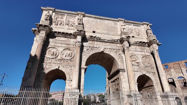 The Arch of Constantine in Rome, Italy