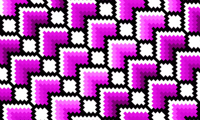 Abstract purple pixel art geometric pattern background. diagonal pattern. contrast decoration.