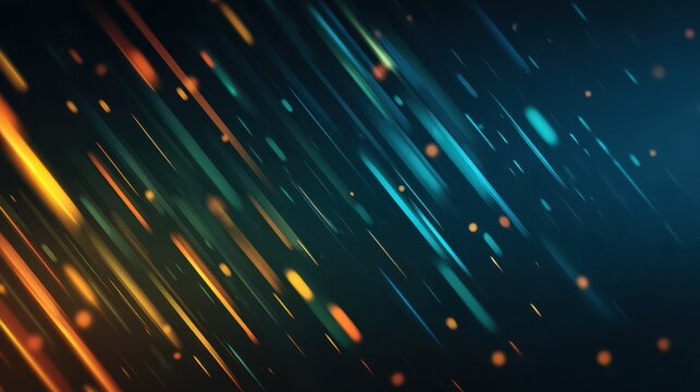 Vibrant neon glowing abstract background with dynamic colorful streaks - Powered by Adobe