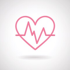 Heart shape with heartbeat line design for health and wellness concepts related to love and fitness the banner