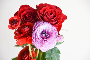 Obraz premium ラナンキュラスとばら