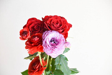 薔薇とラナンキュラス