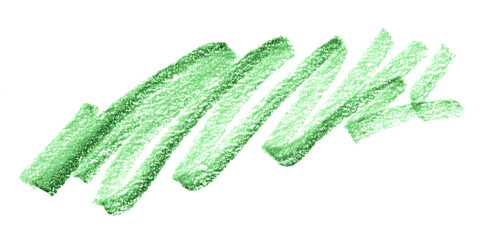 Green rough crayon pastel scribble scrawl doodle texture isolated PNG cutout, transparent background