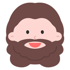 웃는 예수님 얼굴 일러스트