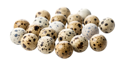 Quail Eggs Pile Isolated on White