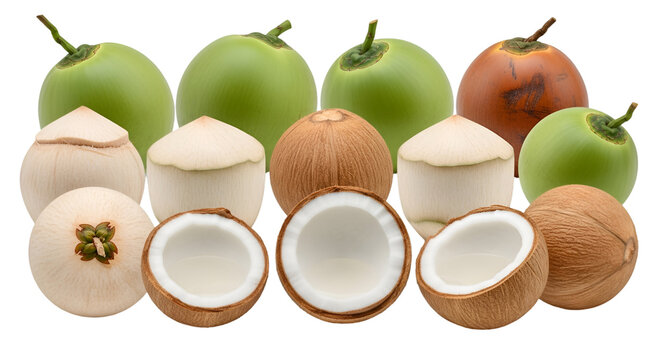 Fresh Coconuts Variety Still Life
