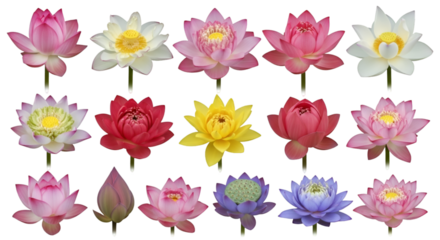 Colorful Lotus Flower Collection