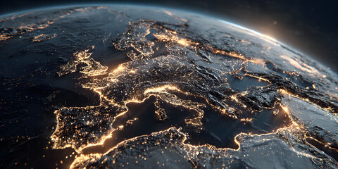 Celestial Connections:Europe Enveloped by an Interconnected Satellite