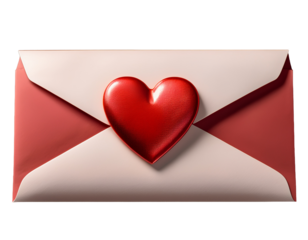 Envelope with heart seal opening