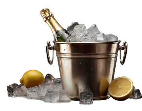 Hands placing a golden ribbon on a gift box, PNG